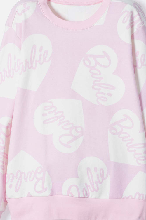 CONJUNTO DE BARBIE CON PANTALÓN LARGO ROSA PASTEL PARA NIÑA