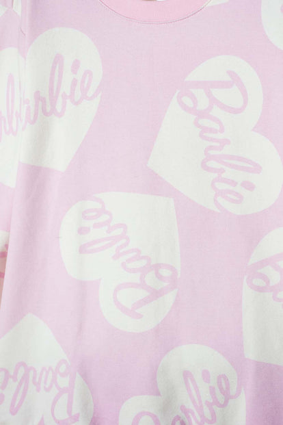 CONJUNTO DE BARBIE CON PANTALÓN LARGO ROSA PASTEL PARA NIÑA