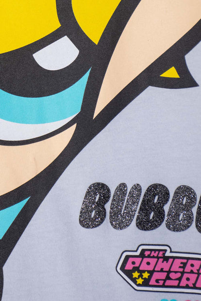 POLERA DE LAS CHICAS SUPERPODEROSAS AZUL PARA NIÑA