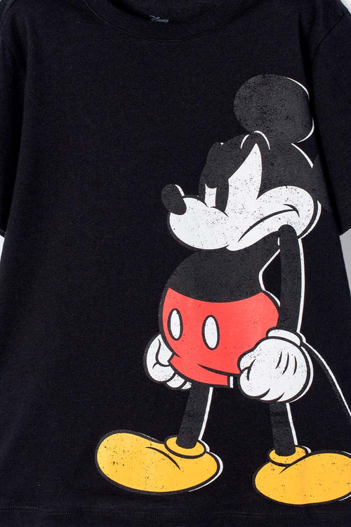 POLERA DE MICKEY MOUSE NEGRA MANGA CORTA PARA NIÑO