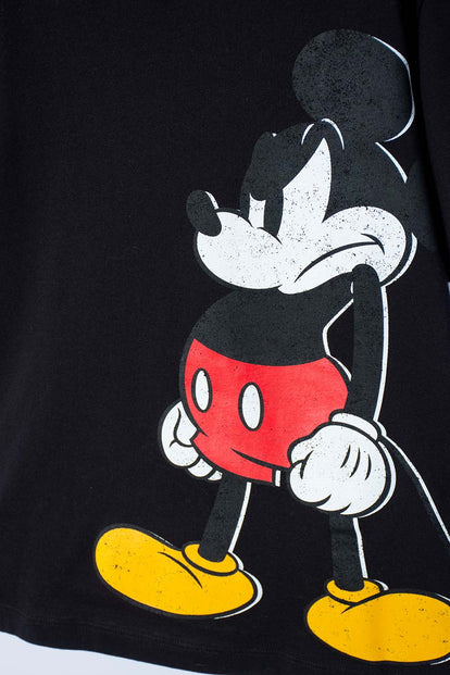 POLERA DE MICKEY MOUSE NEGRA MANGA CORTA PARA NIÑO