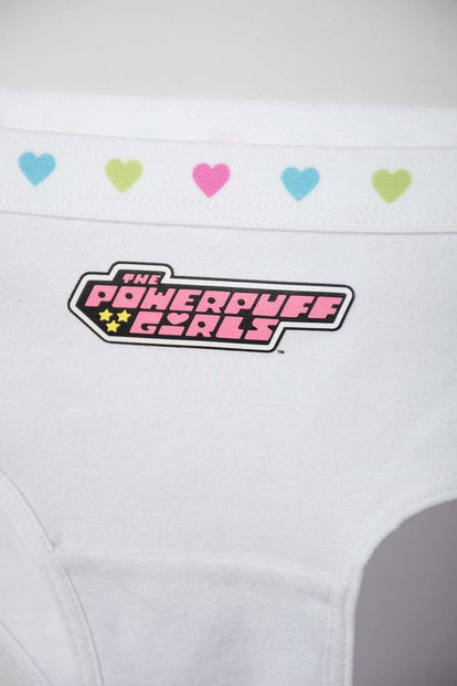 CONJUNTO DE TOP Y PANTY DE LAS CHICAS SUPERPODEROSAS BLANCO PARA NIÑA