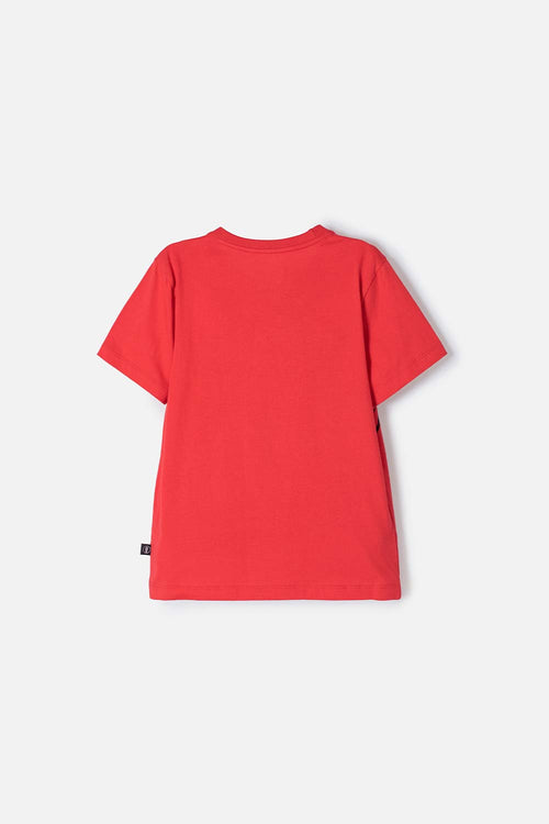 POLERA DE SPIDERMAN MANGA CORTA ROJO PARA NIÑO