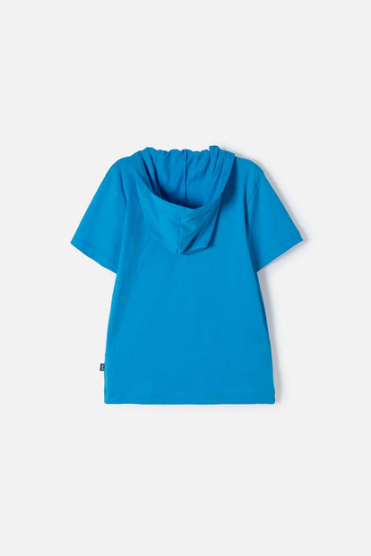 POLERA DE SPIDERMAN CON CAPUCHA AZUL PARA NIÑO