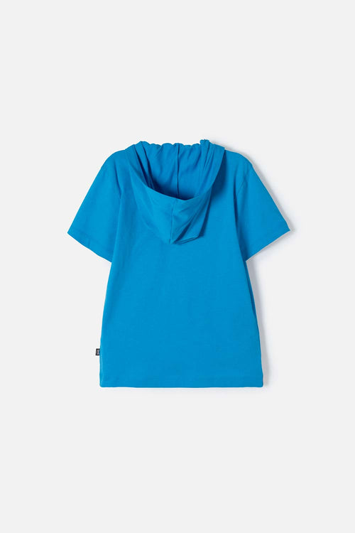 POLERA DE SPIDERMAN CON CAPUCHA AZUL PARA NIÑO