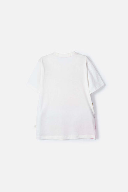 POLERA DE BARBIE MARFIL ESTAMPADA PARA NIÑA