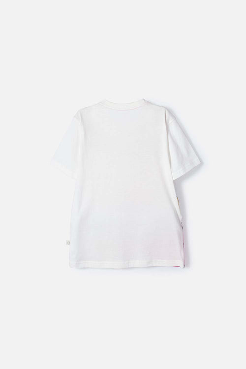 POLERA DE BARBIE MARFIL ESTAMPADA PARA NIÑA