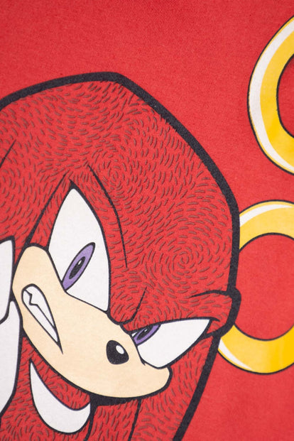 POLERA DE SONIC MANGA CORTA ROJO PARA NIÑO