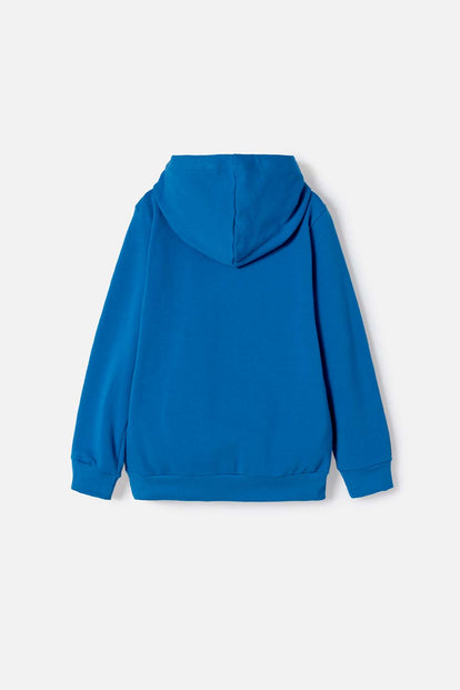 POLERON DE SONIC CON CAPUCHA AZUL PARA NIÑO