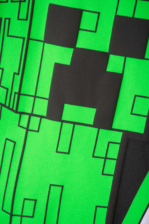 POLERA DE MINECRAFT MANGA CORTA BLANCA PARA NIÑO
