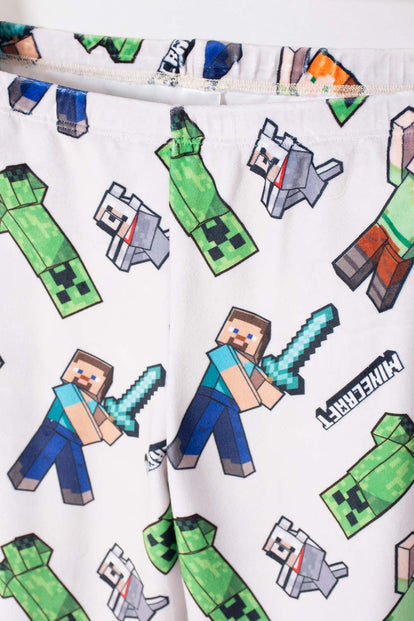 PIJAMA DE MINECRAFT CON PANTALÓN LARGO MULTICOLOR PARA NIÑO