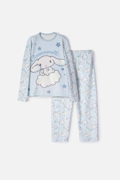 PIJAMA DE CINNAMOROLL CON PANTALÓN LARGO AZUL PARA NIÑO