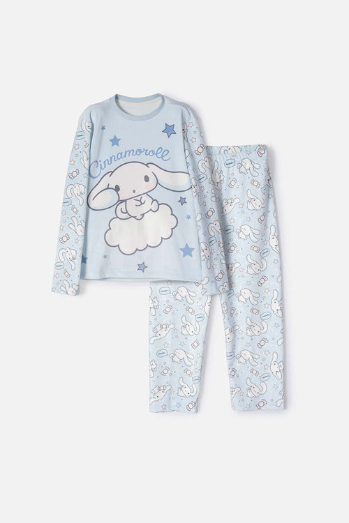 PIJAMA DE CINNAMOROLL CON PANTALÓN LARGO AZUL PARA NIÑO