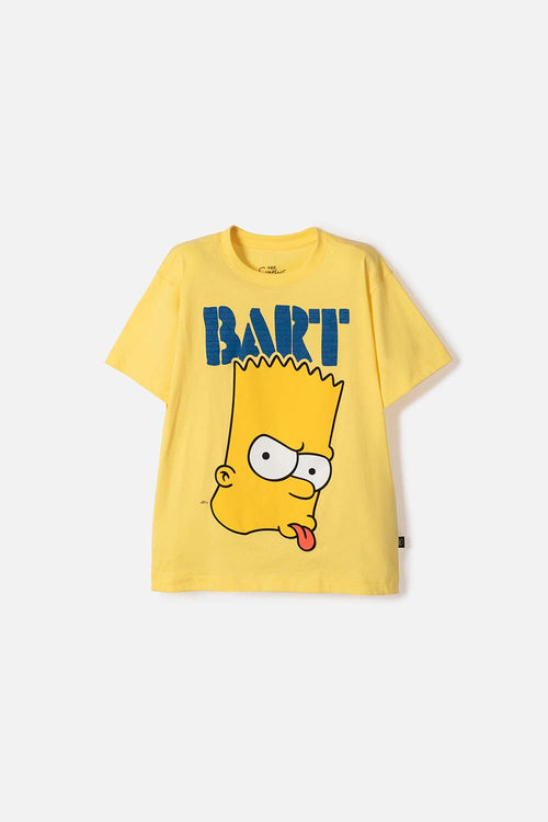 POLERA DE LOS SIMPSONS MANGA CORTA AMARILLA PARA NIÑO
