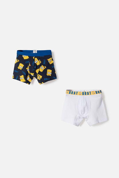 PACK X2 BOXER DE LOS SIMPSONS MULTICOLOR PARA NIÑO