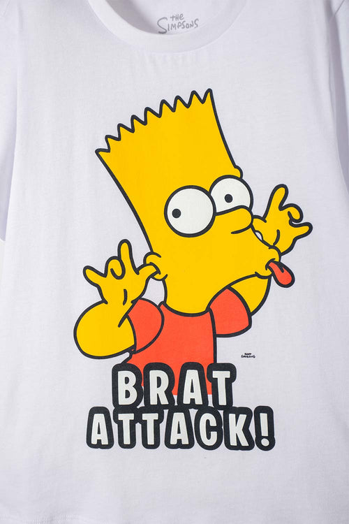 PIJAMA DE LOS SIMPSON CON PANTALÓN LARGO BLANCO, AZUL Y AMARILLO PARA NIÑO