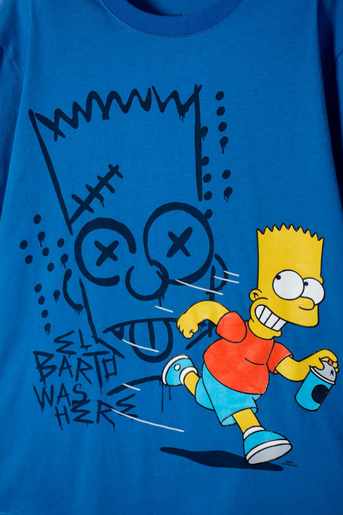 CAMISETA DE LOS SIMPSON MANGA CORTA AZUL PARA NIÑO