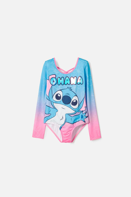 VESTIDO DE BAÑO DE STITCH MANGA LARGA MULTICOLOR PARA NIÑA