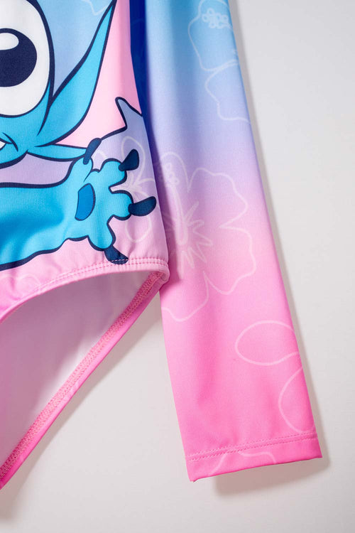 VESTIDO DE BAÑO DE STITCH MANGA LARGA MULTICOLOR PARA NIÑA