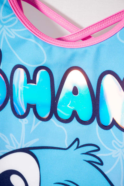 VESTIDO DE BAÑO DE STITCH MANGA LARGA MULTICOLOR PARA NIÑA
