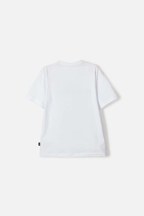 POLERA DE LA NASA MANGA CORTA BLANCO PARA NIÑO