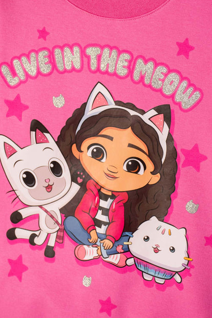 POLERON DE GABBY’S DOLLHOUSE CERRADO ROSADO PARA NIÑA