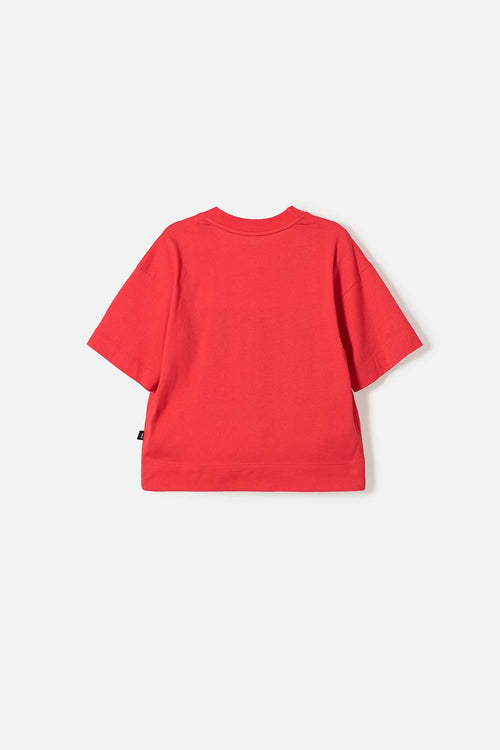 POLERA DE MINNIE MOUSE MANGA CORTA ROJO PARA NIÑA