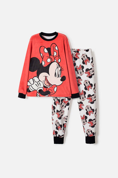 PIJAMA DE MINNIE MOUSE PANTALÓN LARGO MULTICOLOR PARA NIÑA