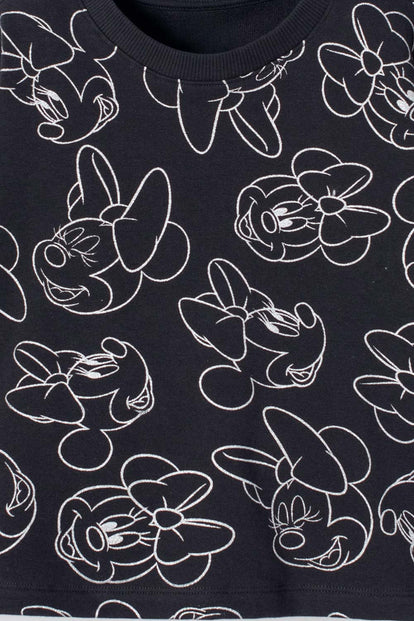 CONJUNTO DE MINNIE MOUSE NEGRO PARA NIÑA