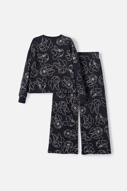CONJUNTO DE MINNIE MOUSE NEGRO PARA NIÑA