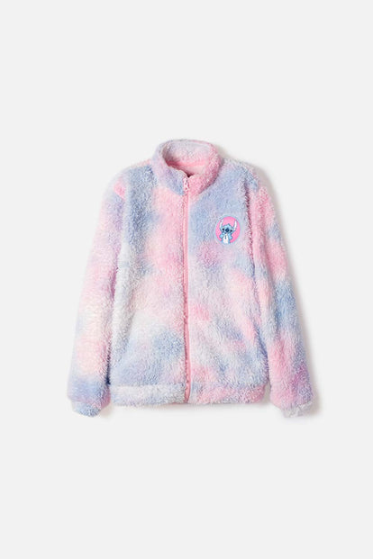POLERON DE STITCH CON CIERRE MULTICOLOR PARA NIÑA
