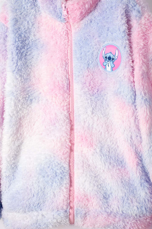 POLERON DE STITCH CON CIERRE MULTICOLOR PARA NIÑA