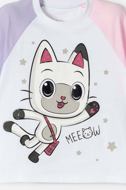 POLERA DE GABBY’S DOLLHOUSE MANGA CORTA MULTICOLOR PARA NIÑA