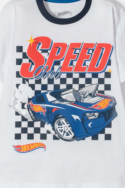 PIJAMA DE HOT WHEELS CON PANTALÓN LARGO MULTICOLOR PARA NIÑO