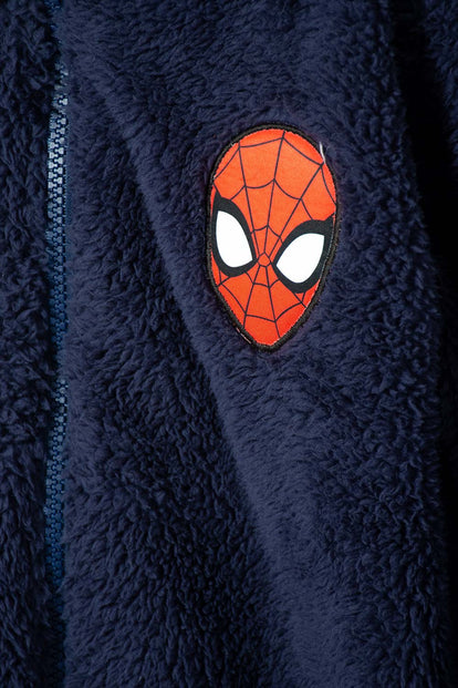 POLERON DE SPIDER-MAN CON CIERRE AZUL PARA NIÑO