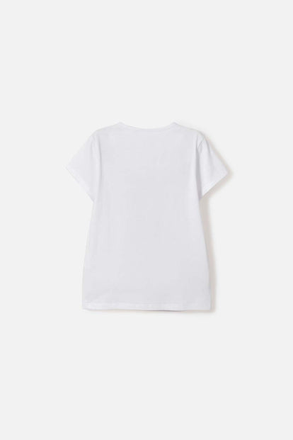 POLERA DE LAS CHICAS SUPERPODEROSAS BLANCO PARA NIÑA