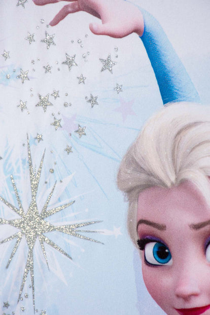 POLERA DE FROZEN MANGA CORTA BLANCO PARA NIÑA