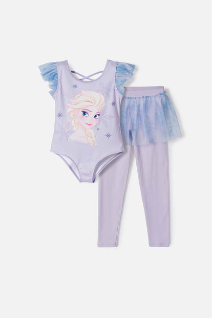 CONJUNTO DE FROZEN PANTALÓN LARGO MULTICOLOR PARA NIÑA