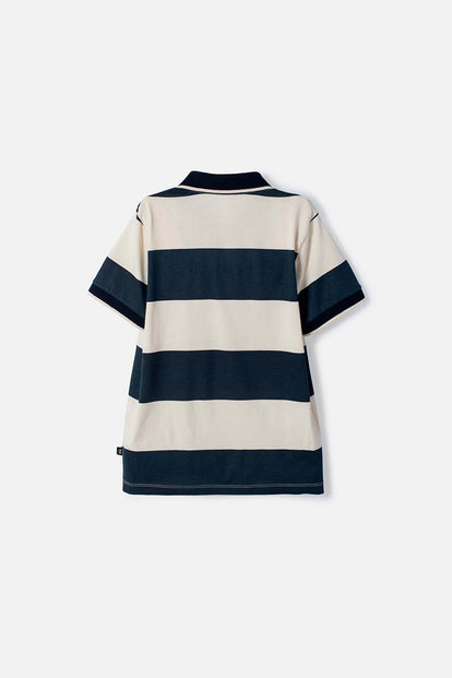 POLERA TIPO POLO DE HARRY POTTER AZUL Y ALMENDRA PARA NIÑO