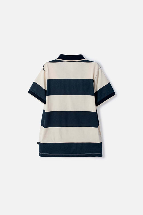 POLERA TIPO POLO DE HARRY POTTER AZUL Y ALMENDRA PARA NIÑO