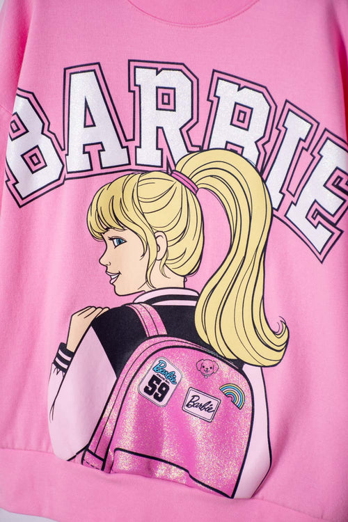 POLERON DE BARBIE CERRADO ROSADO PARA NIÑA