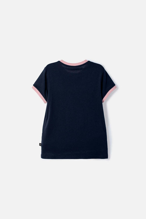POLERA DE HARRY POTTER MANGA CORTA AZUL PARA NIÑA
