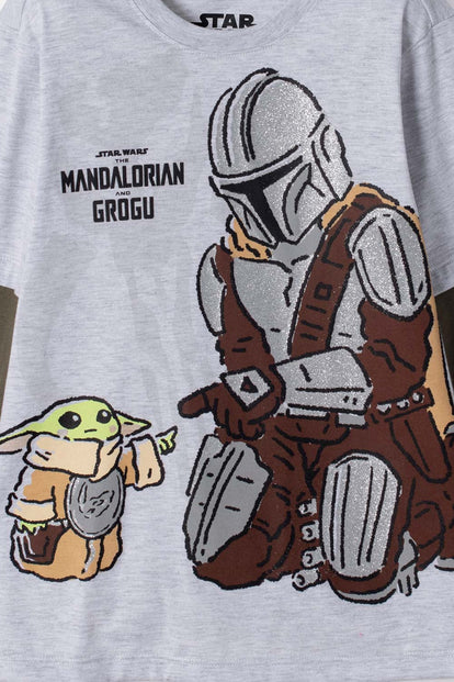 POLERA DE MANDALORIAN MANGA CORTA MULTICOLOR PARA NIÑO