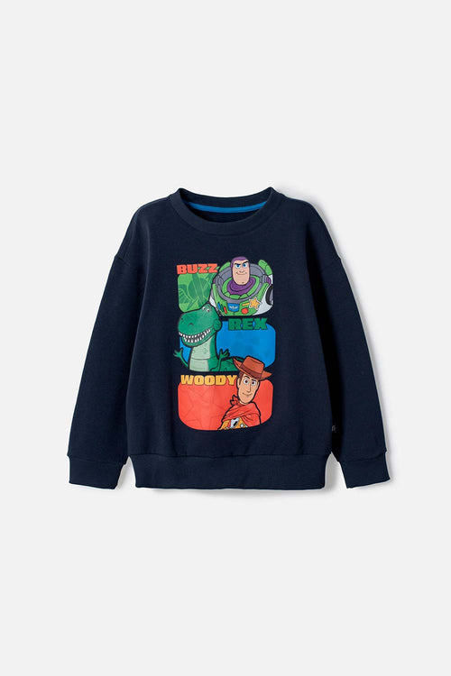 POLERON DE TOY STORY CERRADO AZUL OSCURO PARA NIÑO