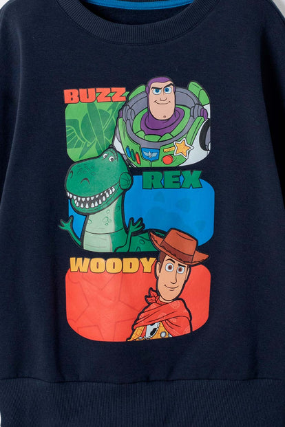 POLERON DE TOY STORY CERRADO AZUL OSCURO PARA NIÑO