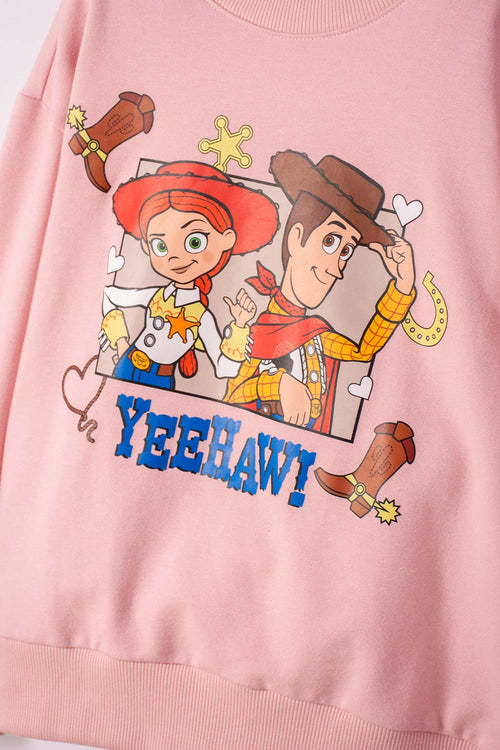 POLERON DE TOY STORY CERRADO PALO DE ROSA PARA NIÑA