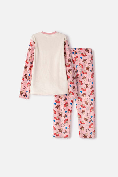 PIJAMA DE TOY STORY PANTALÓN LARGO PALO DE ROSA PARA NIÑA