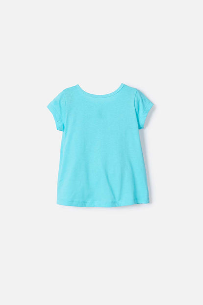 POLERA DE PEPPA PIG MANGA CORTA AZUL PARA NIÑA 2T A 5T