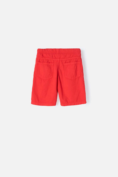 BERMUDA MIC CON CORDÓN AJUSTABLE ROJA PARA NIÑO