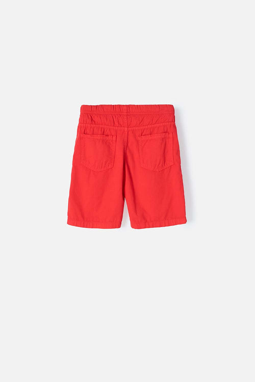 BERMUDA MIC CON CORDÓN AJUSTABLE ROJA PARA NIÑO
